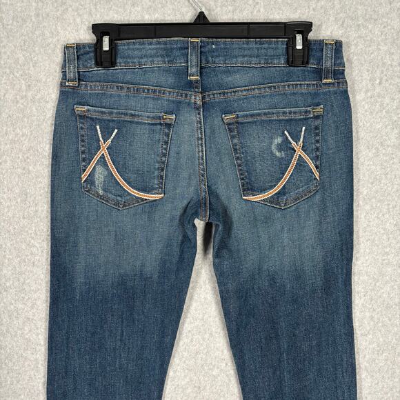 Eunina Bootcut Jeans Size 5 Super Low Rise 70s Retro‎ Y2K Western Rodeo Boho - Picture 2 of 16